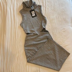 Missguided Grey Sleeveless Turtleneck Midi Dress US size 4